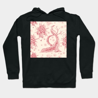 Toile De Jouy_rose Hoodie